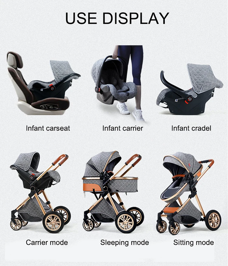 Luxury Baby Stroller 3 in 1 High Landscape Baby Cart Can Sit Can Lie Portable Pushchair Baby Cradel Infant Carrier Free Shipping Luxury Baby Stroller 3 in 1 High Landscape Baby Cart Can Sit Can Lie Portable Pushchair Baby Cradel Infant Carrier Free Shipping