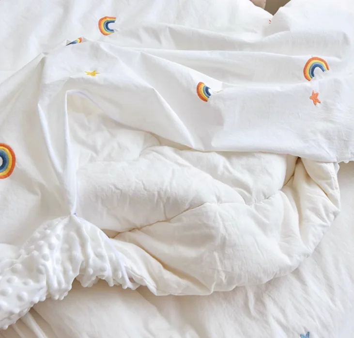 3PCS Bedding Set Vintage Cartoon Cotton Baby Children Crib Bed Duvet Cover Sheet Pillowcase Without Filler 3PCS Bedding Set Vintage Cartoon Cotton Baby Children Crib Bed Duvet Cover Sheet Pillowcase Without Filler