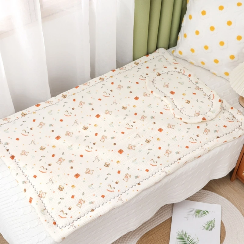 Comfortable Baby Crib Mattress Cushion with Matching Pillow Cotton Infant Bedding Stuff Set Safe and Gentle for Toddlers Comfortable Baby Crib Mattress Cushion with Matching Pillow Cotton Infant Bedding Stuff Set Safe and Gentle for Toddlers