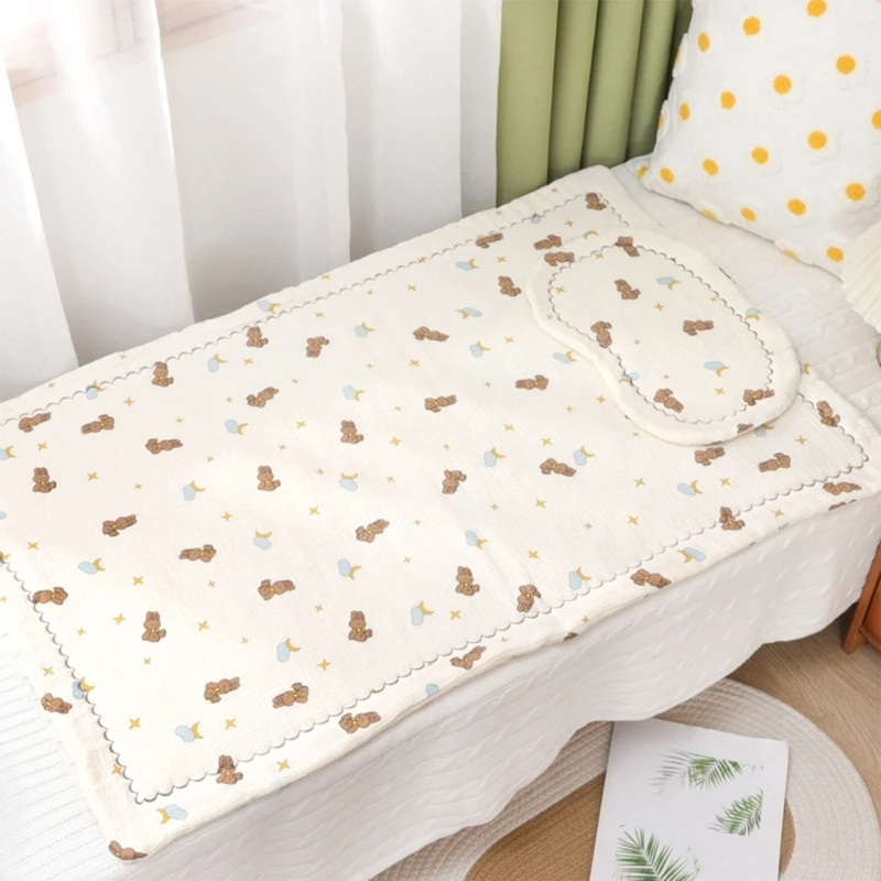 Comfortable Baby Crib Mattress Cushion with Matching Pillow Cotton Infant Bedding Stuff Set Safe and Gentle for Toddlers Comfortable Baby Crib Mattress Cushion with Matching Pillow Cotton Infant Bedding Stuff Set Safe and Gentle for Toddlers